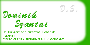 dominik szantai business card